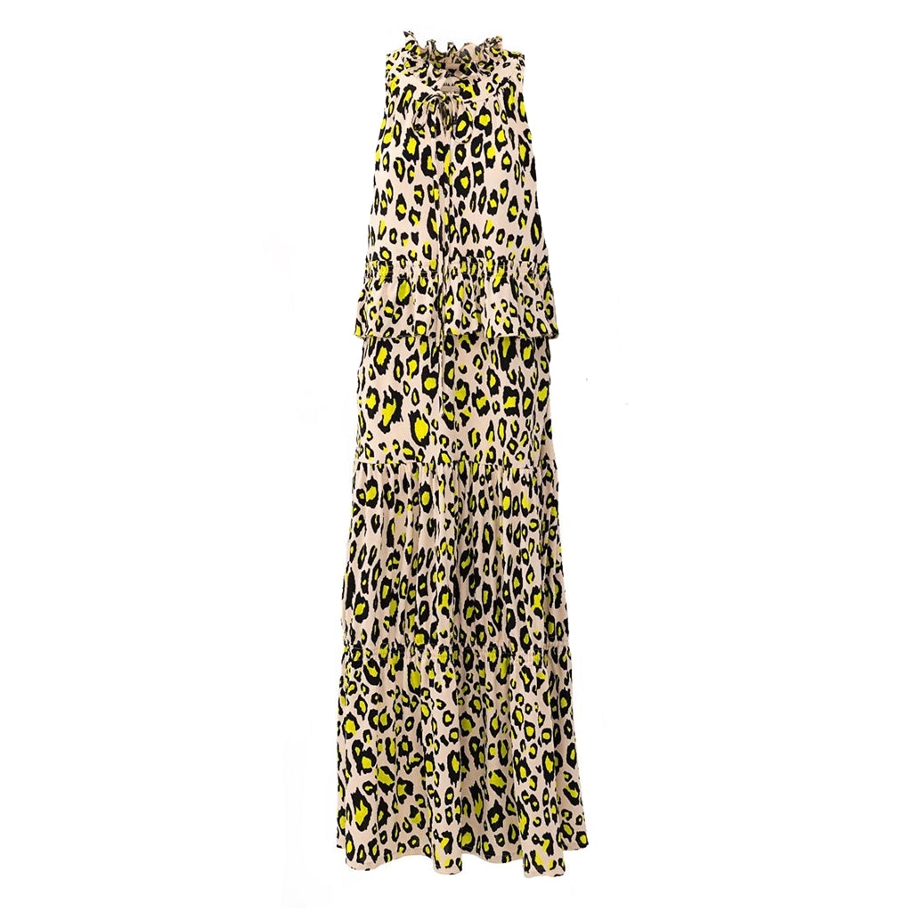 JULIA ALLERT - Sleeveless Print Maxi Dress | Green, buy at DOORS NYC