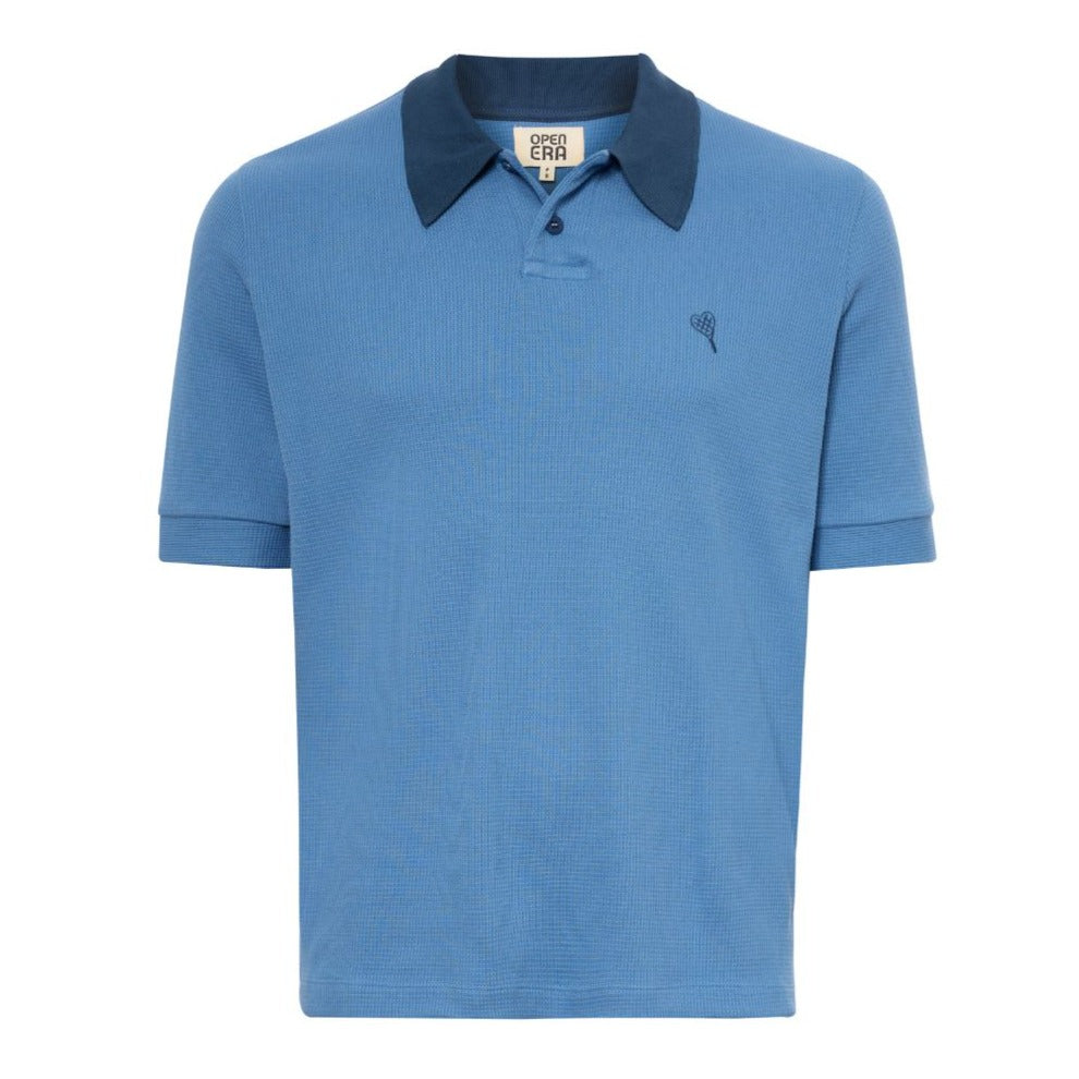OPEN ERA﻿ - Oversized Retro Polo Shirt | Blue, buy at DOORS NYC