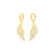 SEVEN SAINTS - Angel Huggie Pave Earrings | Gold, buy at DOORS NYC