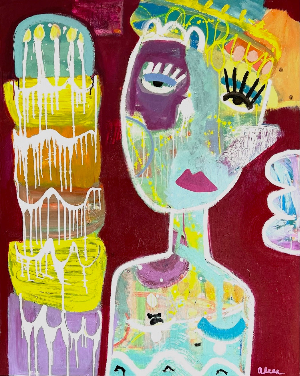 ALEEA JACQUES - I'll Have My Cake and Eat It Too | Painting, buy at DOORS NYC