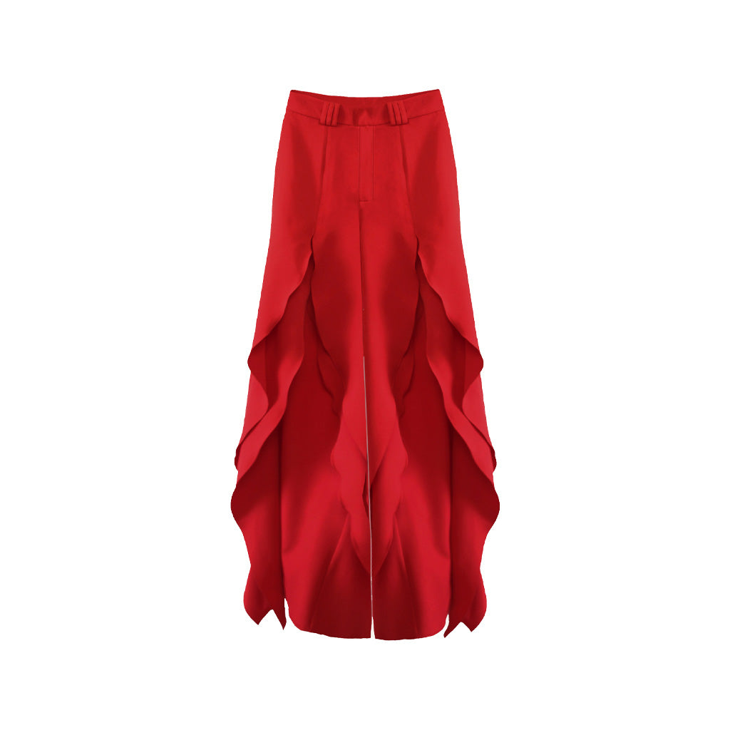 KRIS MARAN - Rose Petals Pants | Red buy at DOORS NYC