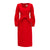 Fitted Midi Dress With Belt | Red