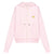 Oversized Zip Through Hoodie With Print In Pink