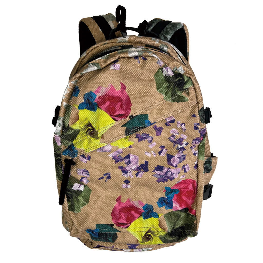 Floral-Print Woven Backpack | Multicolored