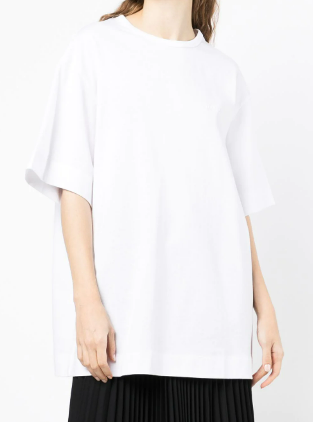 Juun.J - Logo-Embroidered Oversized Cotton T-Shirt | White, buy at doors.nyc