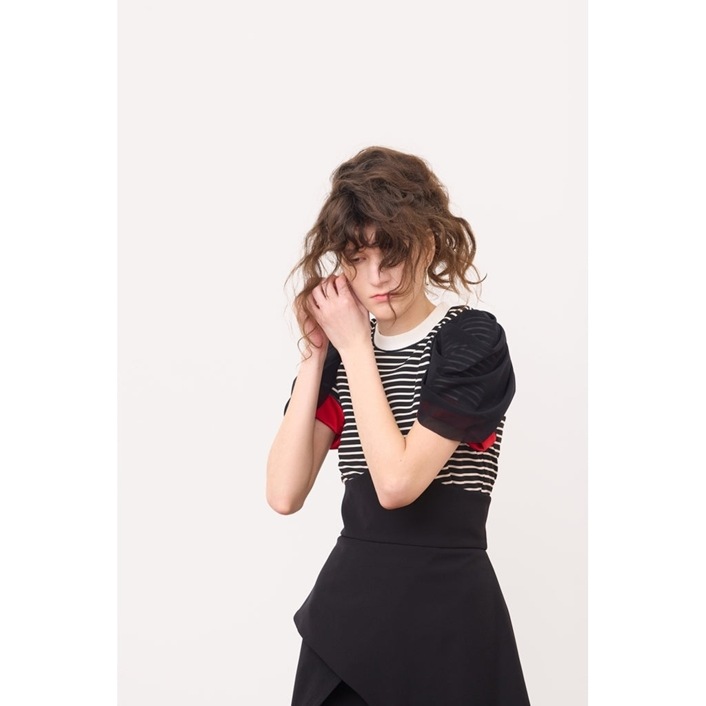 Asymmetric Draped Skirt | Black