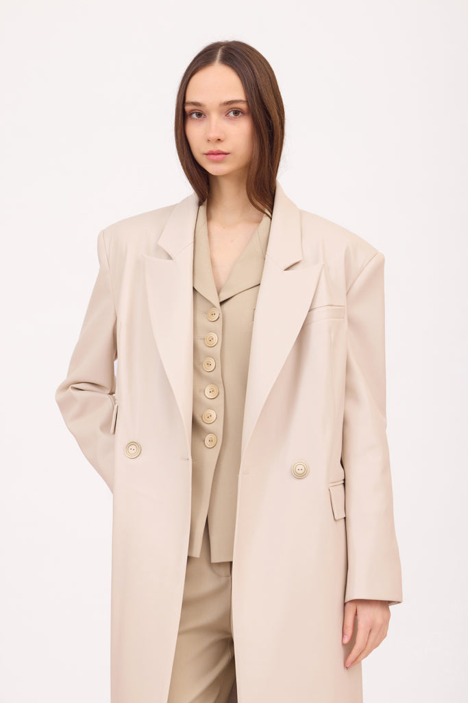 SOTROPA - Trench Eco Leather, PR Sample at DOORS NYC PR showroom