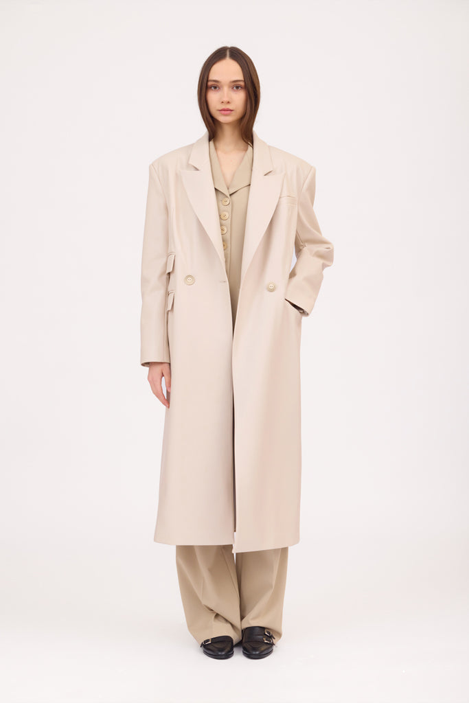 SOTROPA - Trench Eco Leather, PR Sample at DOORS NYC PR showroom