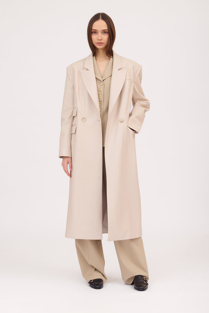 SOTROPA - Trench Eco Leather, PR Sample at DOORS NYC PR showroom