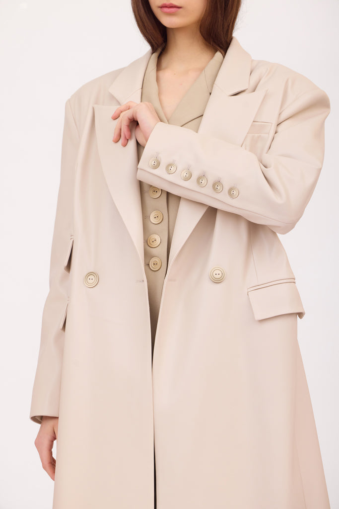 SOTROPA - Trench Eco Leather, PR Sample at DOORS NYC PR showroom