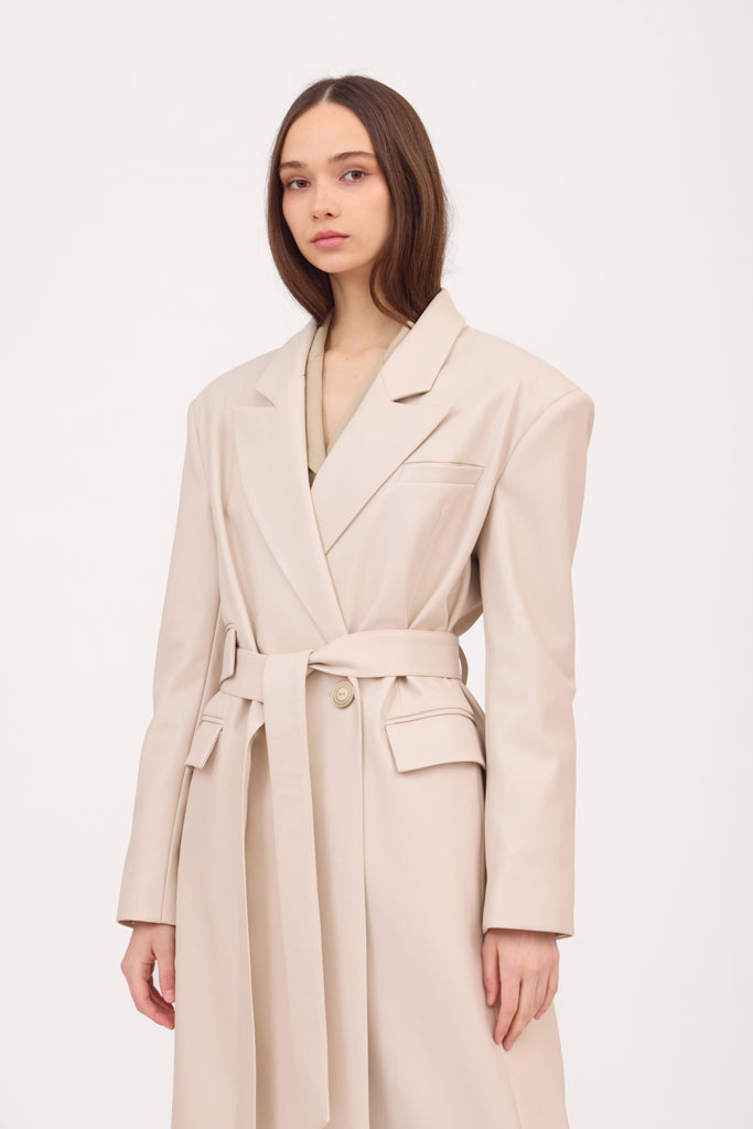 SOTROPA - Trench Eco Leather, PR Sample at DOORS NYC PR showroom