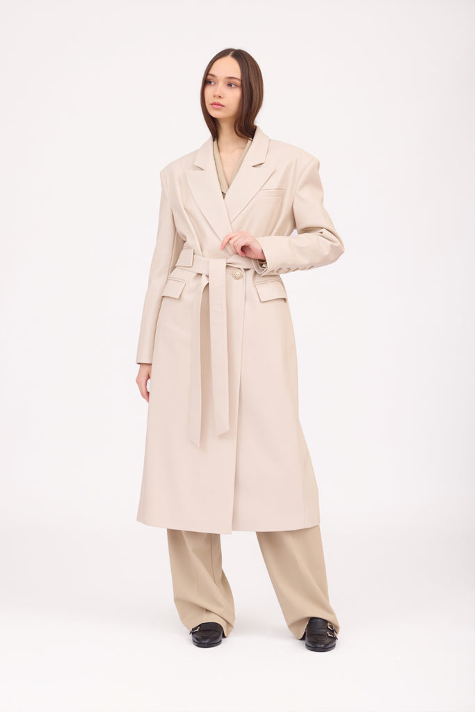 SOTROPA - Trench Eco Leather, PR Sample at DOORS NYC PR showroom