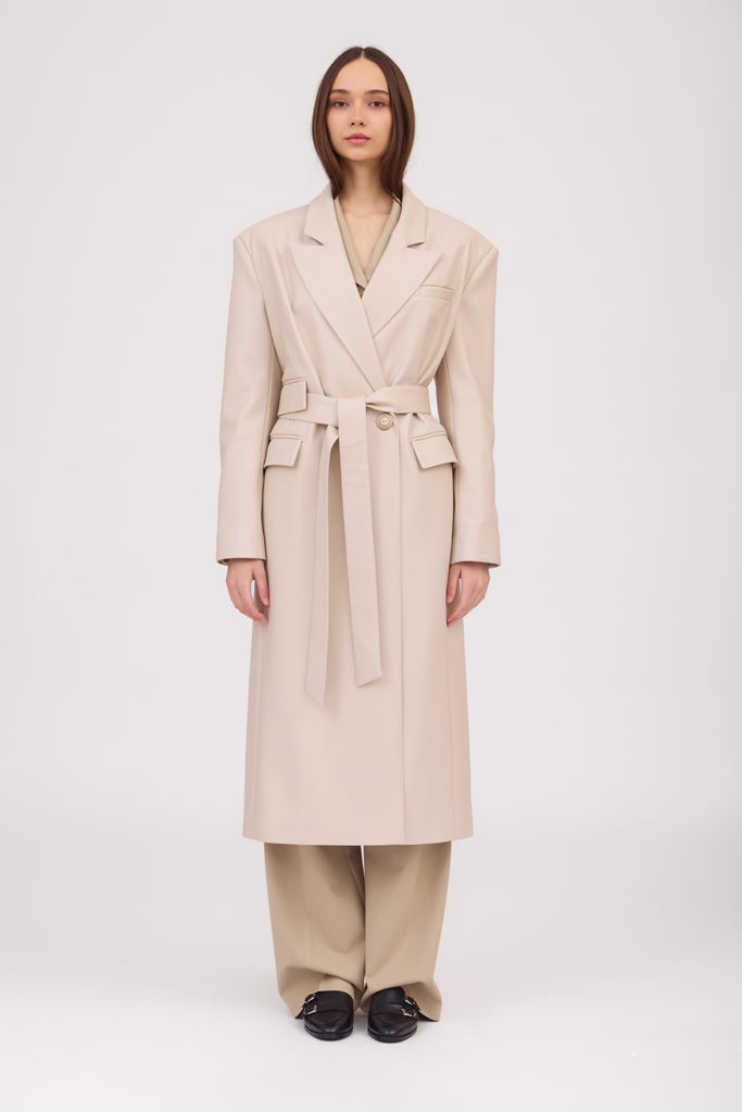 SOTROPA - Trench Eco Leather, PR Sample at DOORS NYC PR showroom