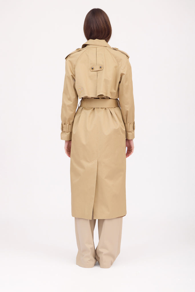 SOTROPA - Camel Trench Coat, PR Sample at DOORS NYC PR showroom