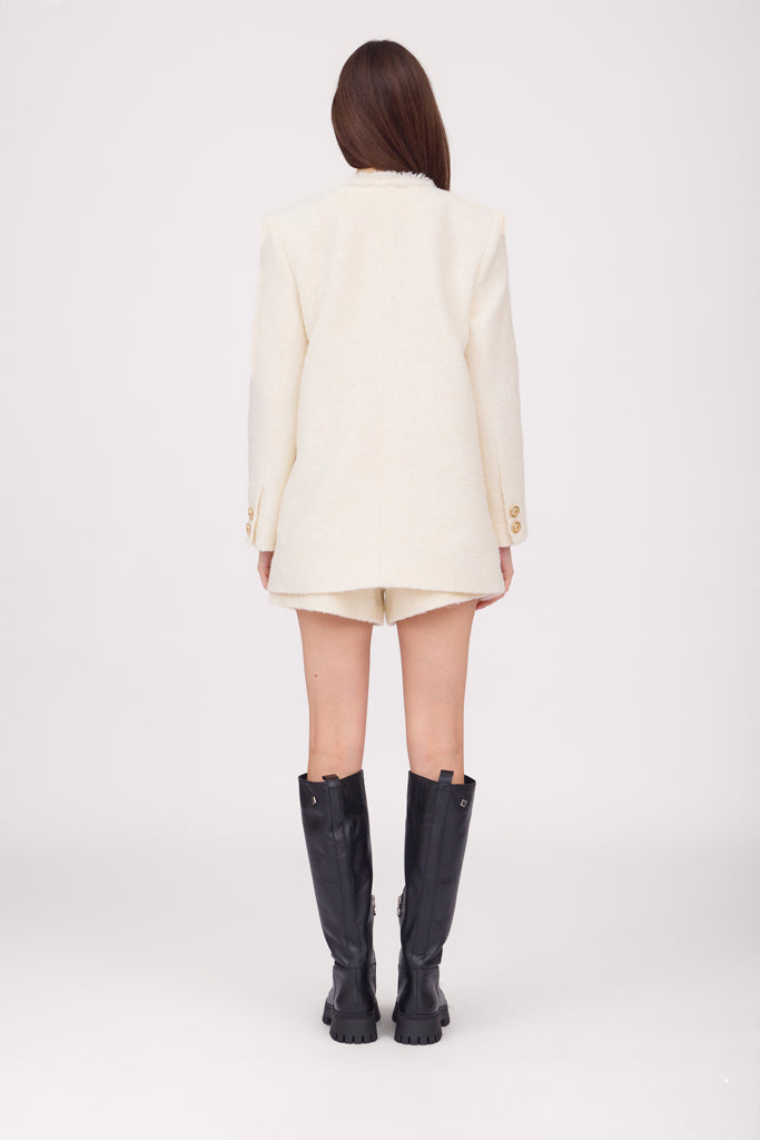 SOTROPA - White Tweed Blazer, PR Sample at DOORS NYC PR showroom