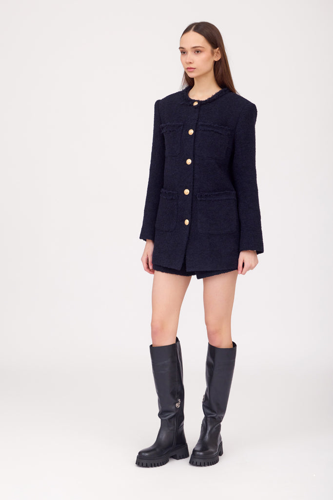 SOTROPA - Blue Tweed Blazer, buy at DOORS NYC