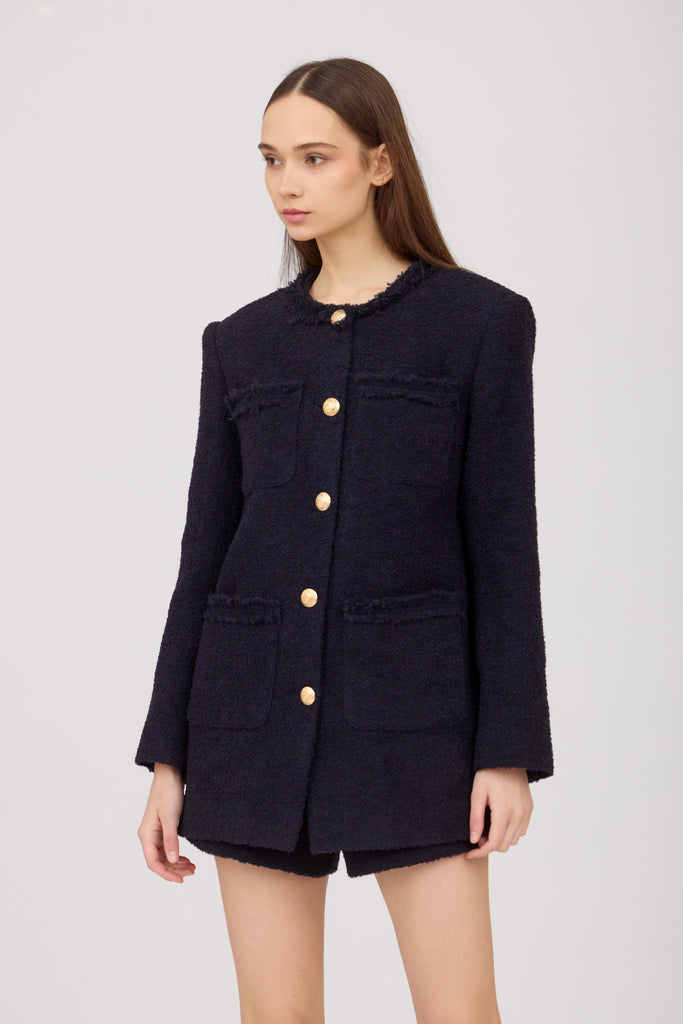 SOTROPA - Blue Tweed Blazer, buy at DOORS NYC