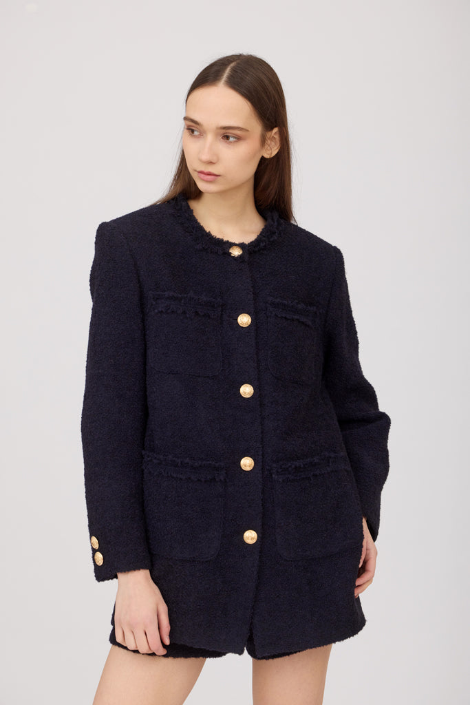 SOTROPA - Blue Tweed Blazer, buy at DOORS NYC