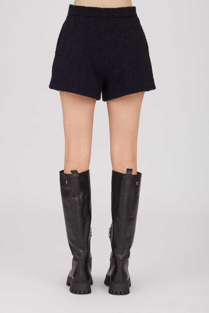 SOTROPA - Blue Tweed Shorts, PR Sample at DOORS NYC PR showroom