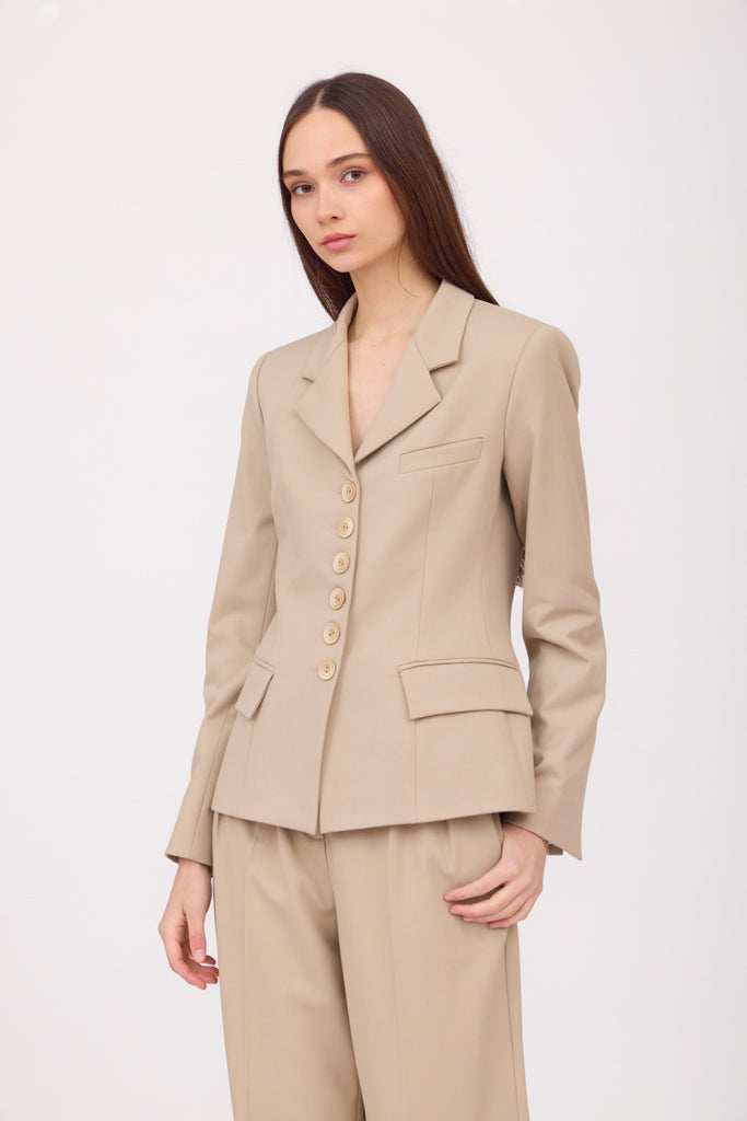 SOTROPA - Beige Blazer, PR Sample at DOORS NYC PR showroom