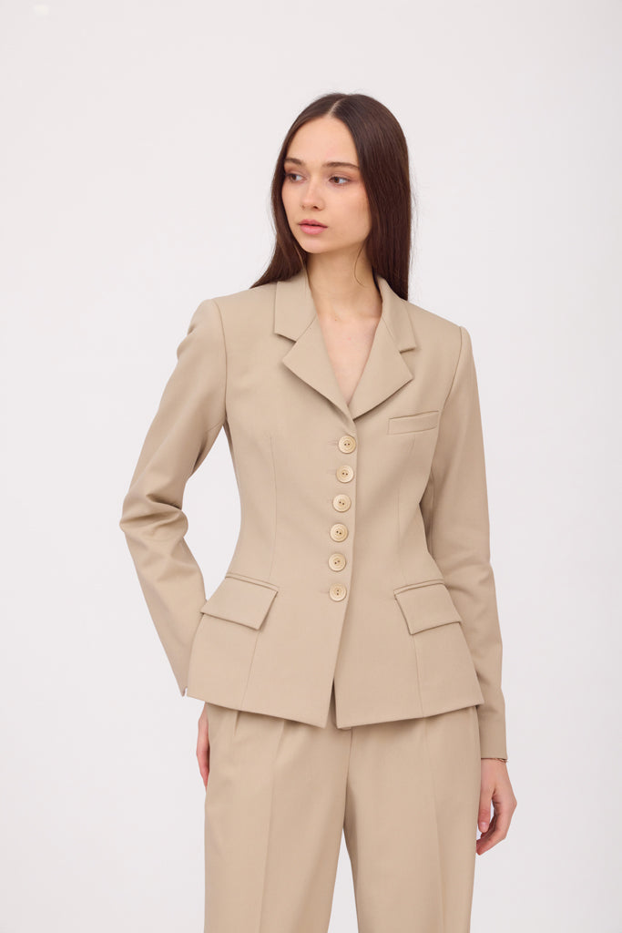 SOTROPA - Beige Blazer, PR Sample at DOORS NYC PR showroom