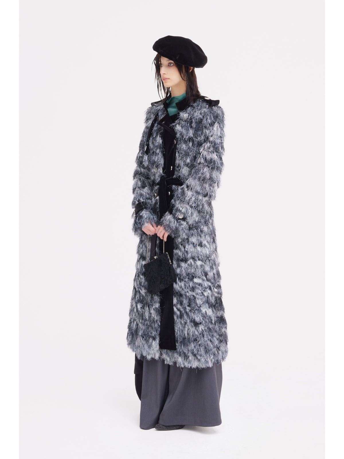 JULIA ALLERT charcoal grey statement coat, women's autumn outerwear, buy at DOORS NYC