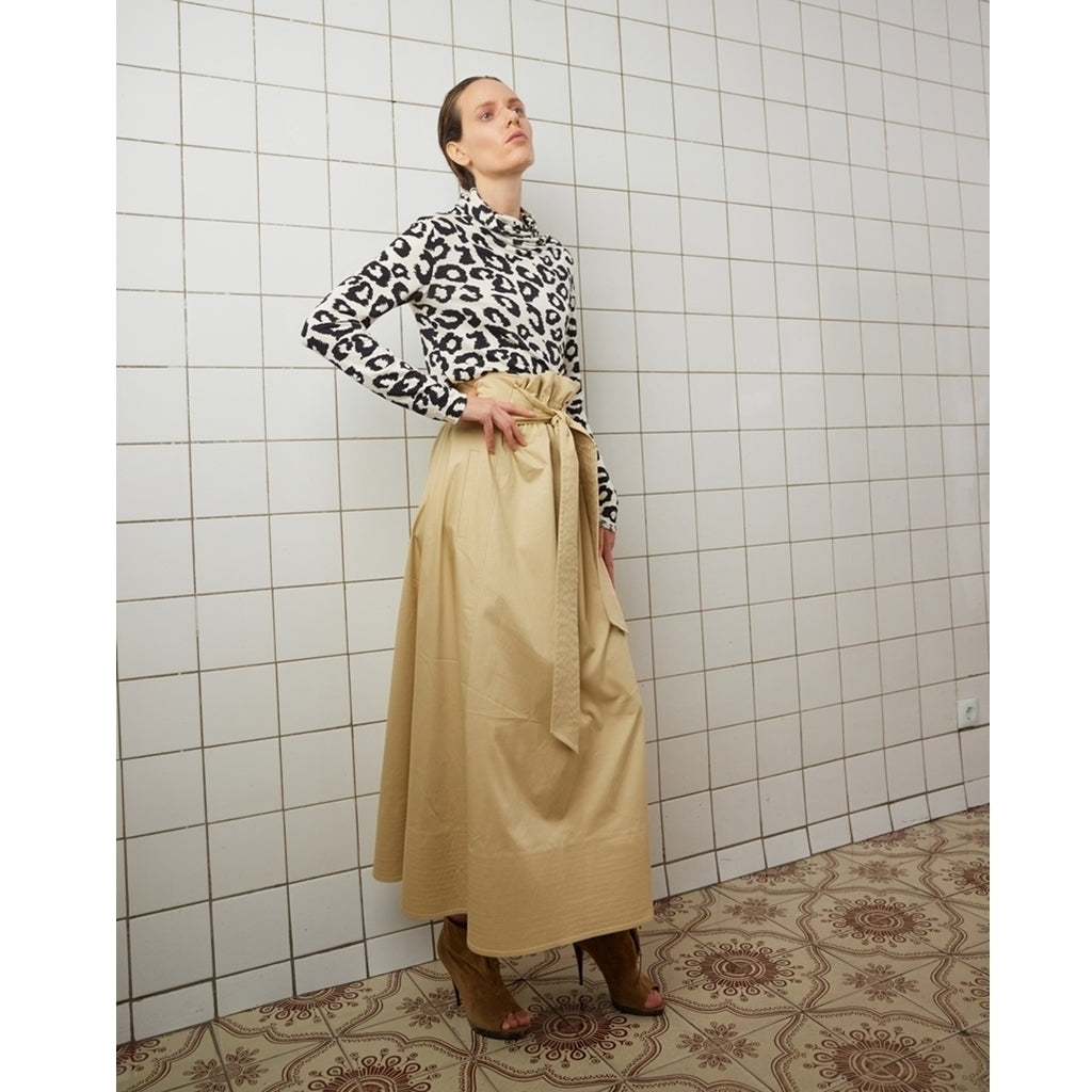 JULIA ALLERT - High-Waisted A-Line Skirtt | Beige, buy at DOORS NYC