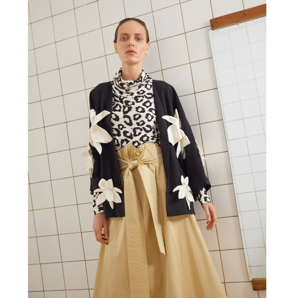 JULIA ALLERT - High-Waisted A-Line Skirtt | Beige, buy at DOORS NYC