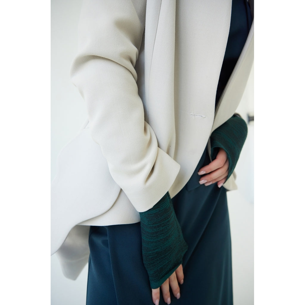 JULIA ALLERT - Elegant Blazer With Curved Hem | Gray, buy at DOORS NYC