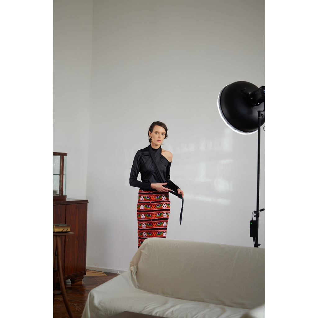 Midi Embroidered Skirt