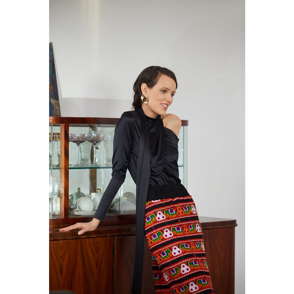 Midi Embroidered Skirt