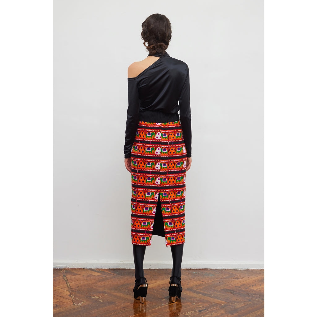 Midi Embroidered Skirt