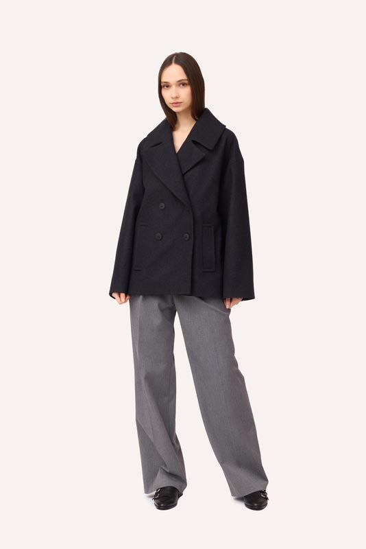 SOTROPA - Short Grey Coat, buy at DOORS NYC