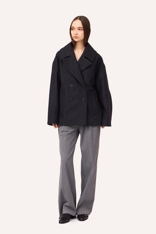 SOTROPA - Short Grey Coat, PR Sample at DOORS NYC PR showroom