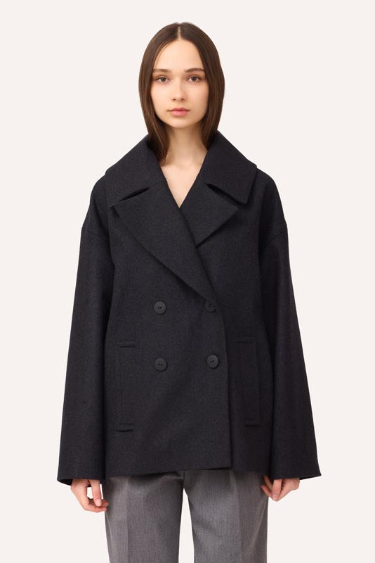 SOTROPA - Short Grey Coat, PR Sample at DOORS NYC PR showroom