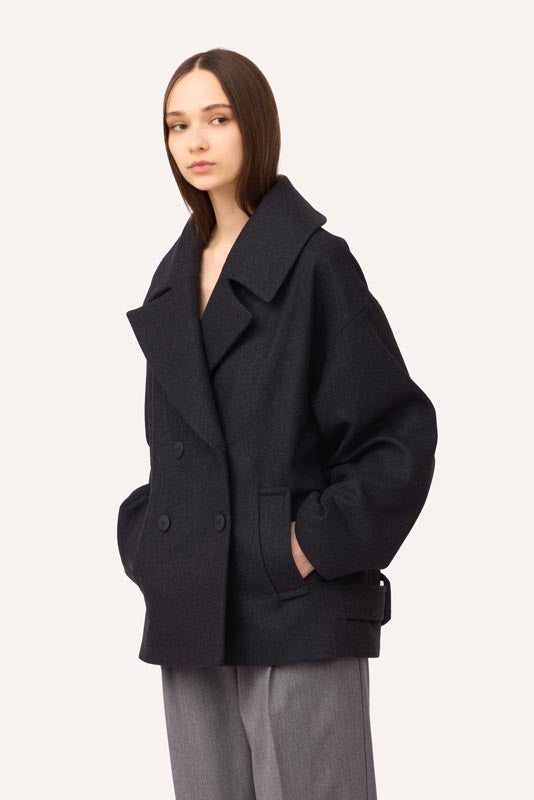 SOTROPA - Short Grey Coat, buy at DOORS NYC