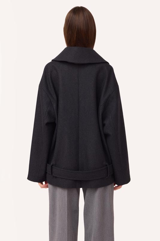 SOTROPA - Short Grey Coat, PR Sample at DOORS NYC PR showroom