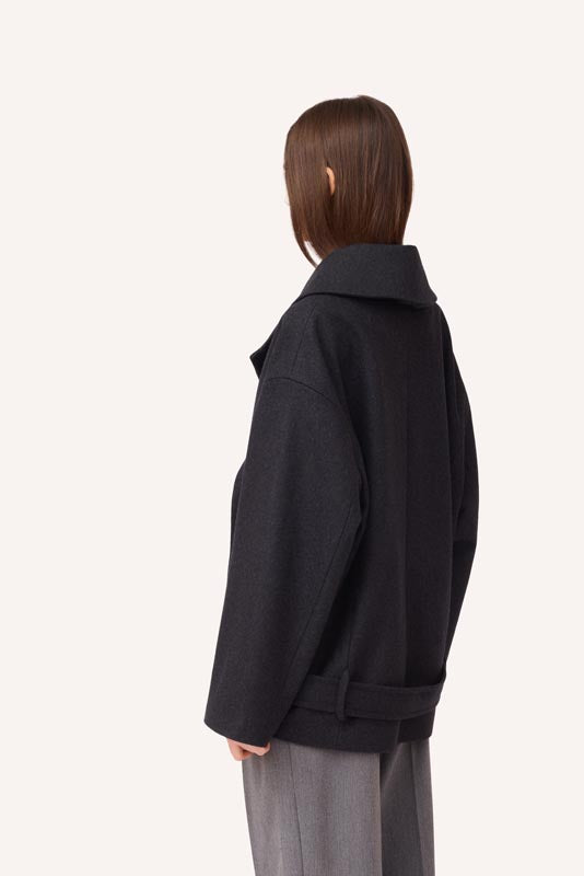 SOTROPA - Short Grey Coat, PR Sample at DOORS NYC PR showroom