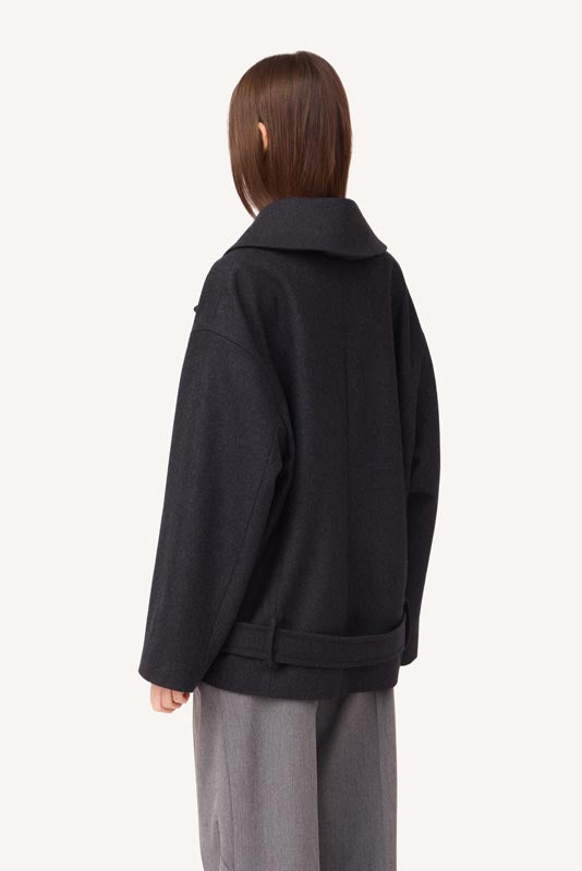 SOTROPA - Short Grey Coat, PR Sample at DOORS NYC PR showroom