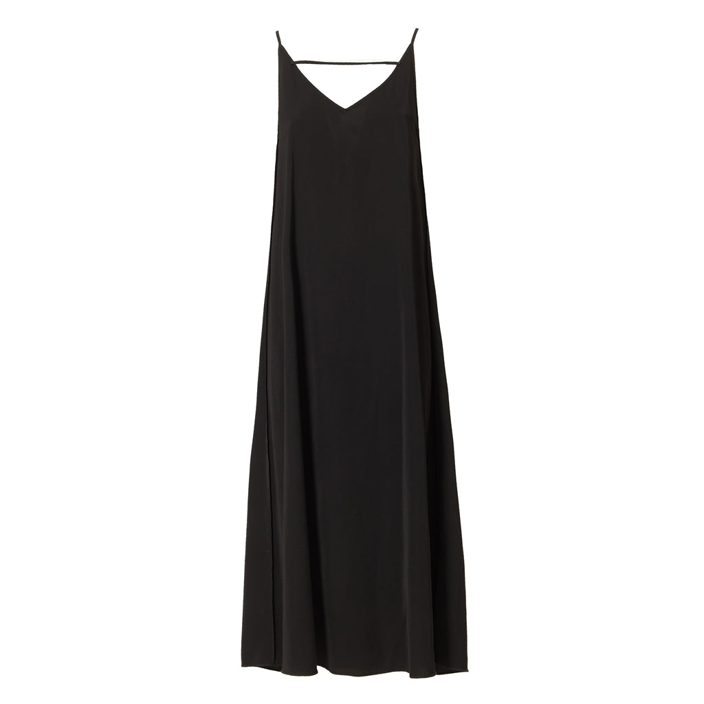 JULIA ALLERT - Slip Dress With Sheer Cape | Black | doors.