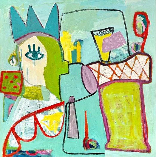 ALEEA JACQUES - Harlequin Nights | Painting, buy at DOORS NYC