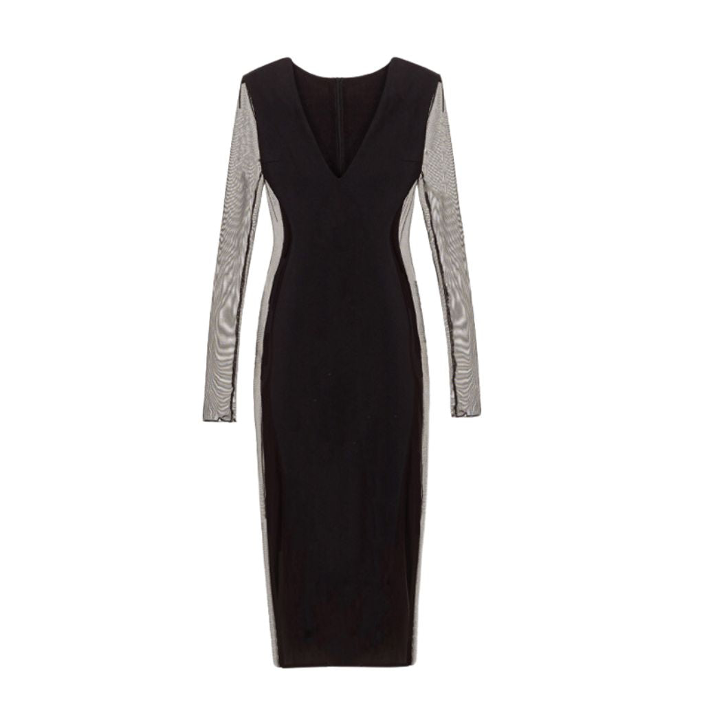 KRIS MARAN - Maxi Dress With Sheer Sides