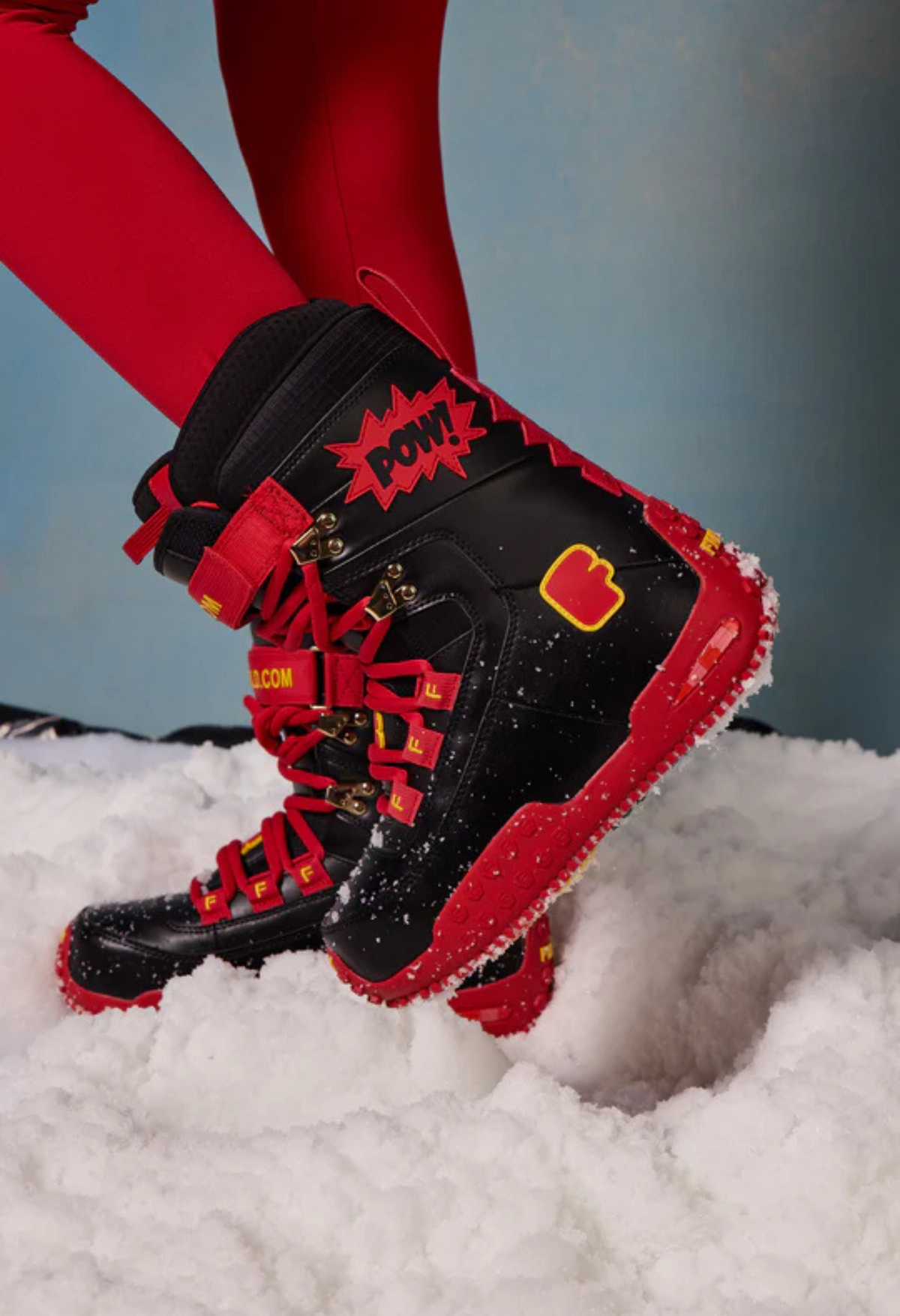 FRESHY - Pow Stomps Boots  Black PR Sample at DOORS NYC PR Showroom