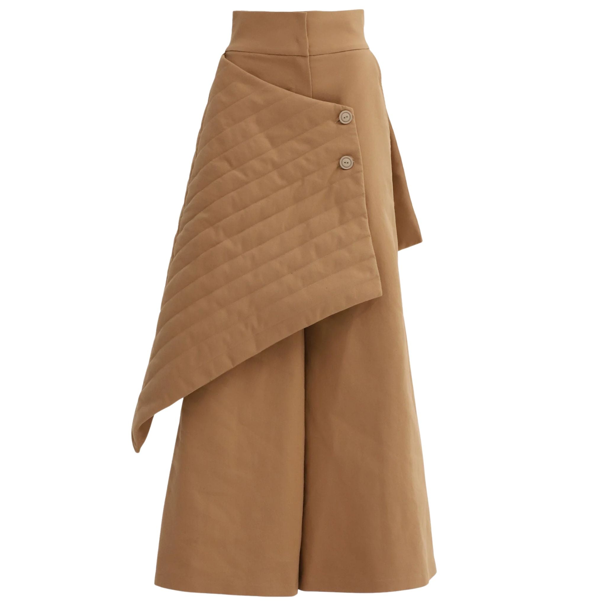 Vintage Wool Blend Quilted Pants | Camel