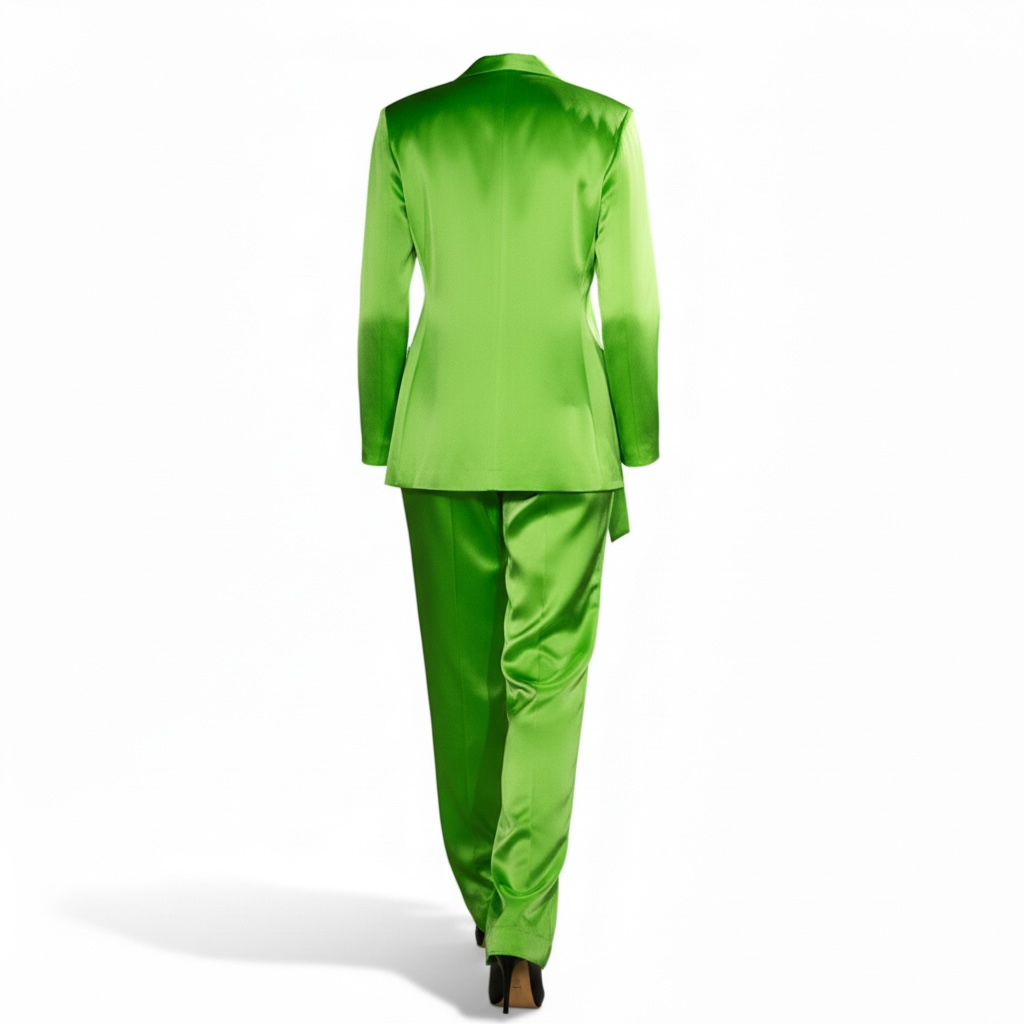 After Dark Lime Silk Suit