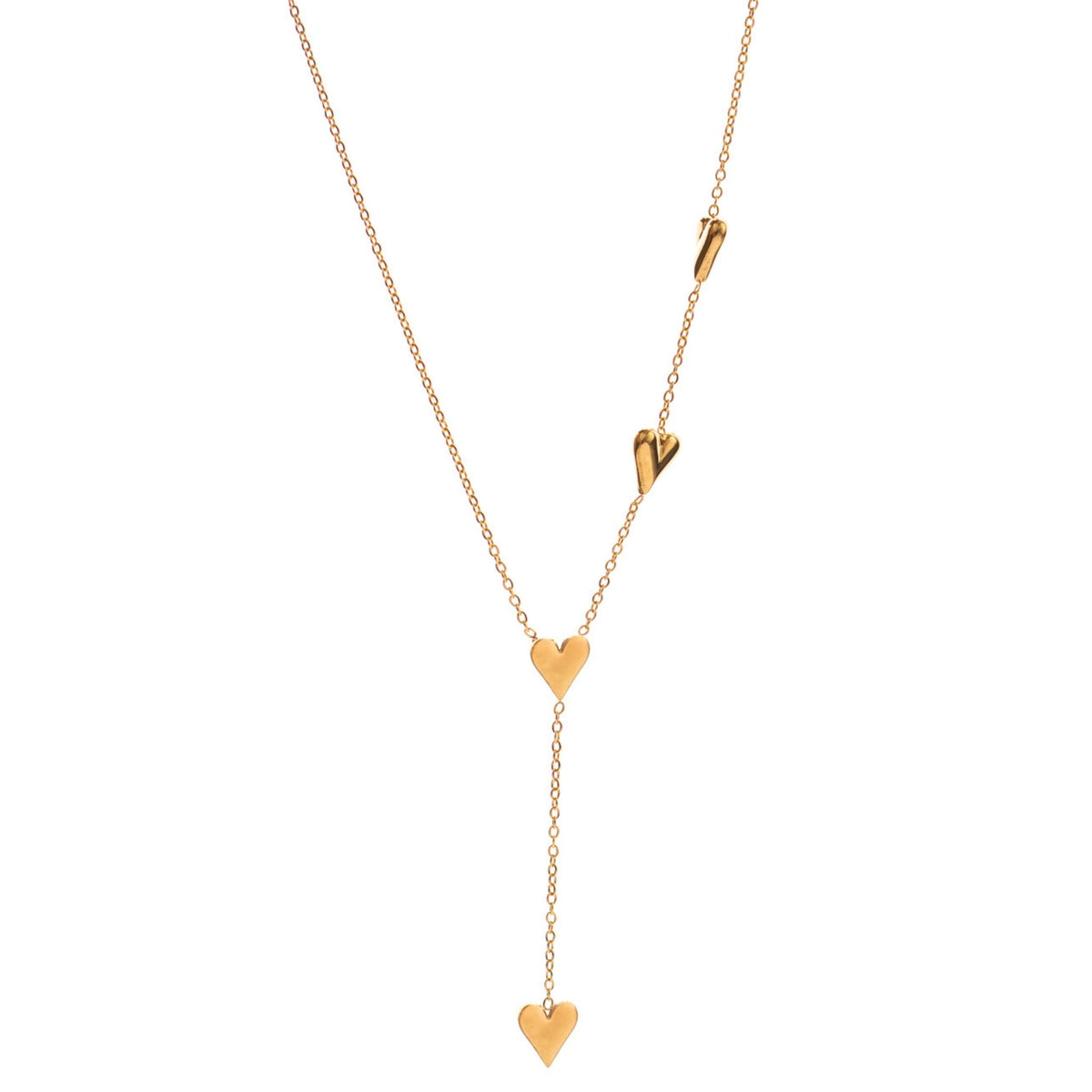 Golden Heart Y Necklace