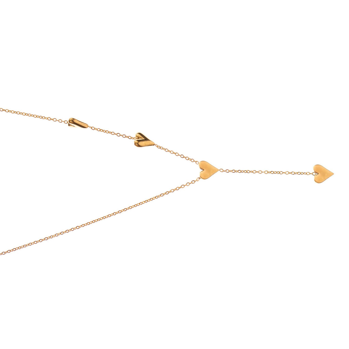 Golden Heart Y Necklace