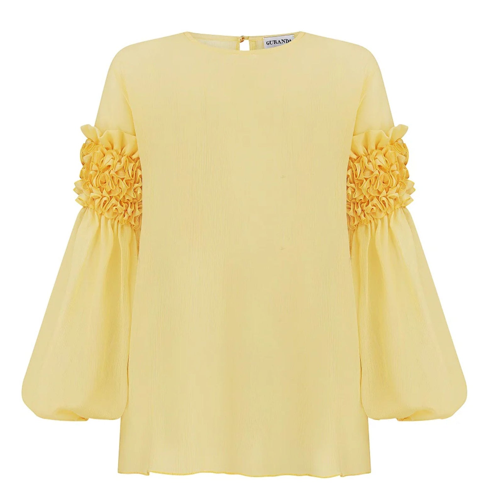 GURANDA - Yellow Ruffled Blouse , buy at DOORS NYC