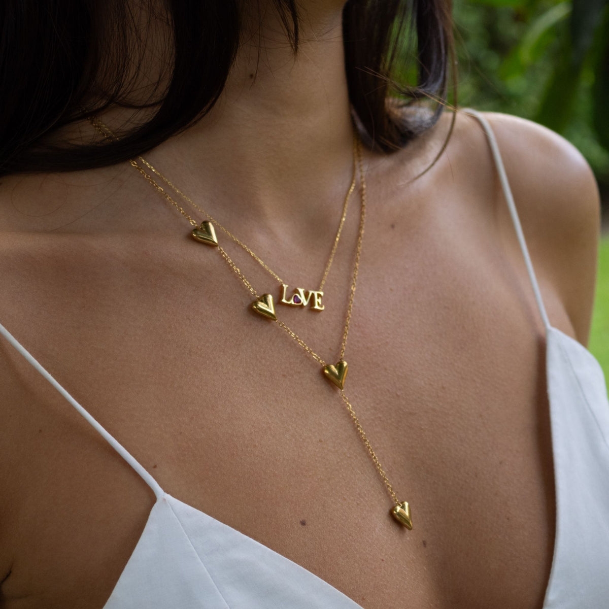 Golden Heart Y Necklace