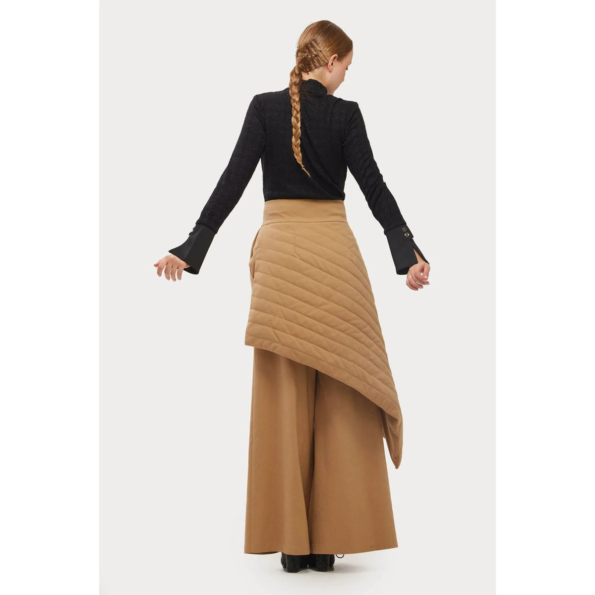 Vintage Wool Blend Quilted Pants | Camel